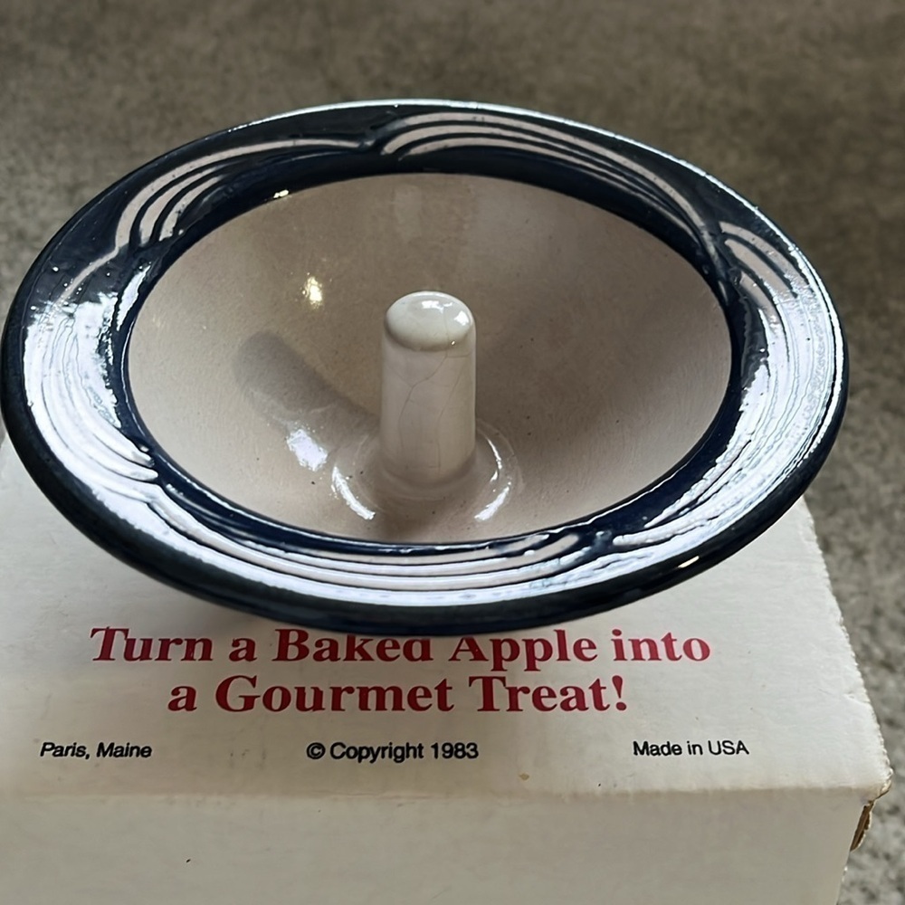 VINTAGE The Original Apple Baker baking dish Christian Ridge Pottery Maine 1983 - Picture 7 of 11